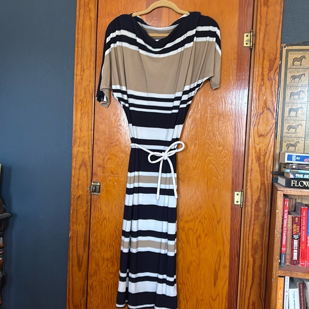 VTG Olivia Matthews cowl neck work dress